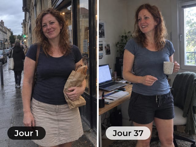Avant / après publié par Lynae, jour 37