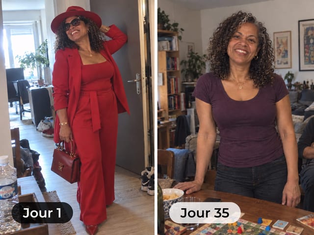 Avant / après publié par Lynae, jour 35